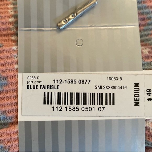 AMBRIELLE THREE PIECE BLUE FAIRISLE PJ SET SIZE MEDIUM 🌟NWT🌟 - Picture 7 of 8